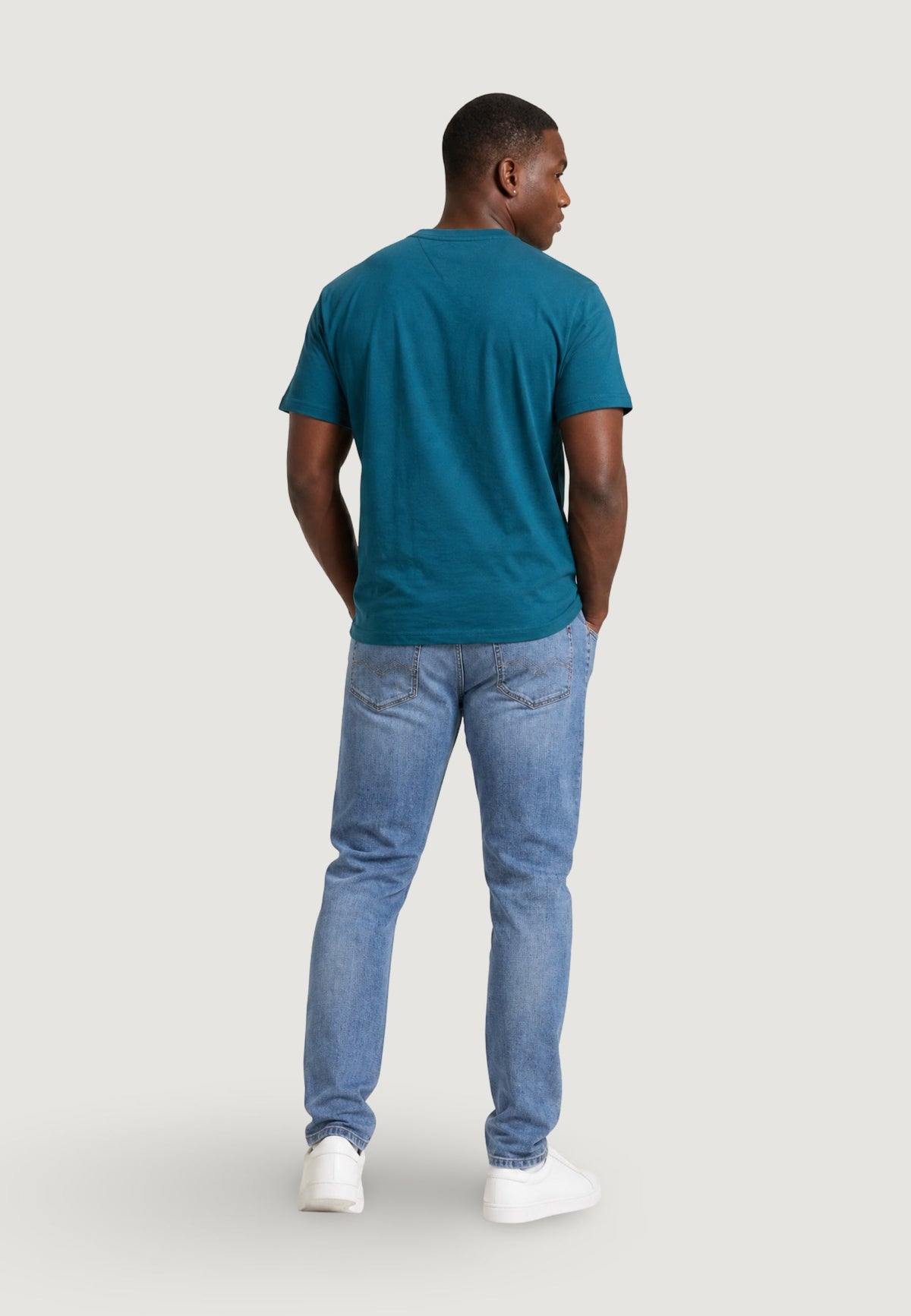 Tommy Hilfiger Katoenen T-shirt met kleine print en ronde hals – Groen