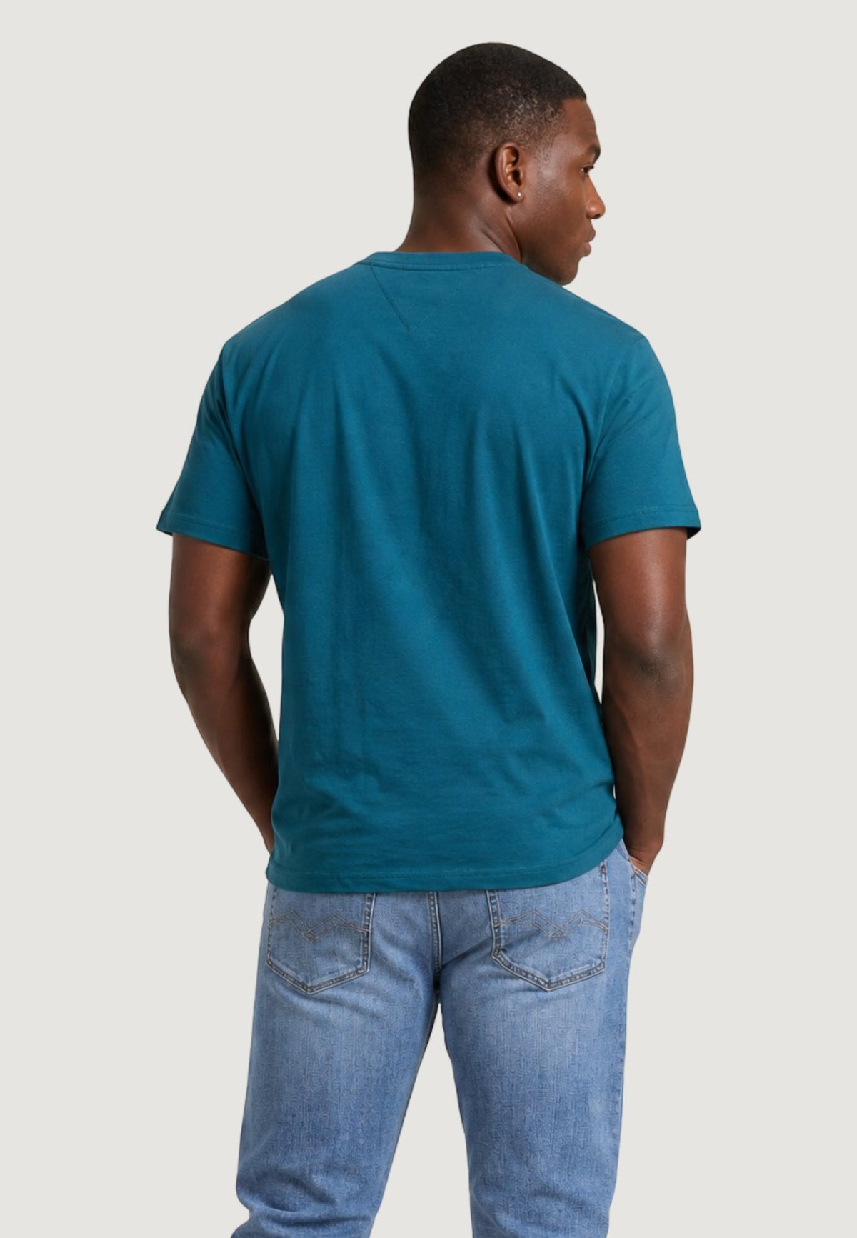 Tommy Hilfiger Katoenen T-shirt met kleine print en ronde hals – Groen