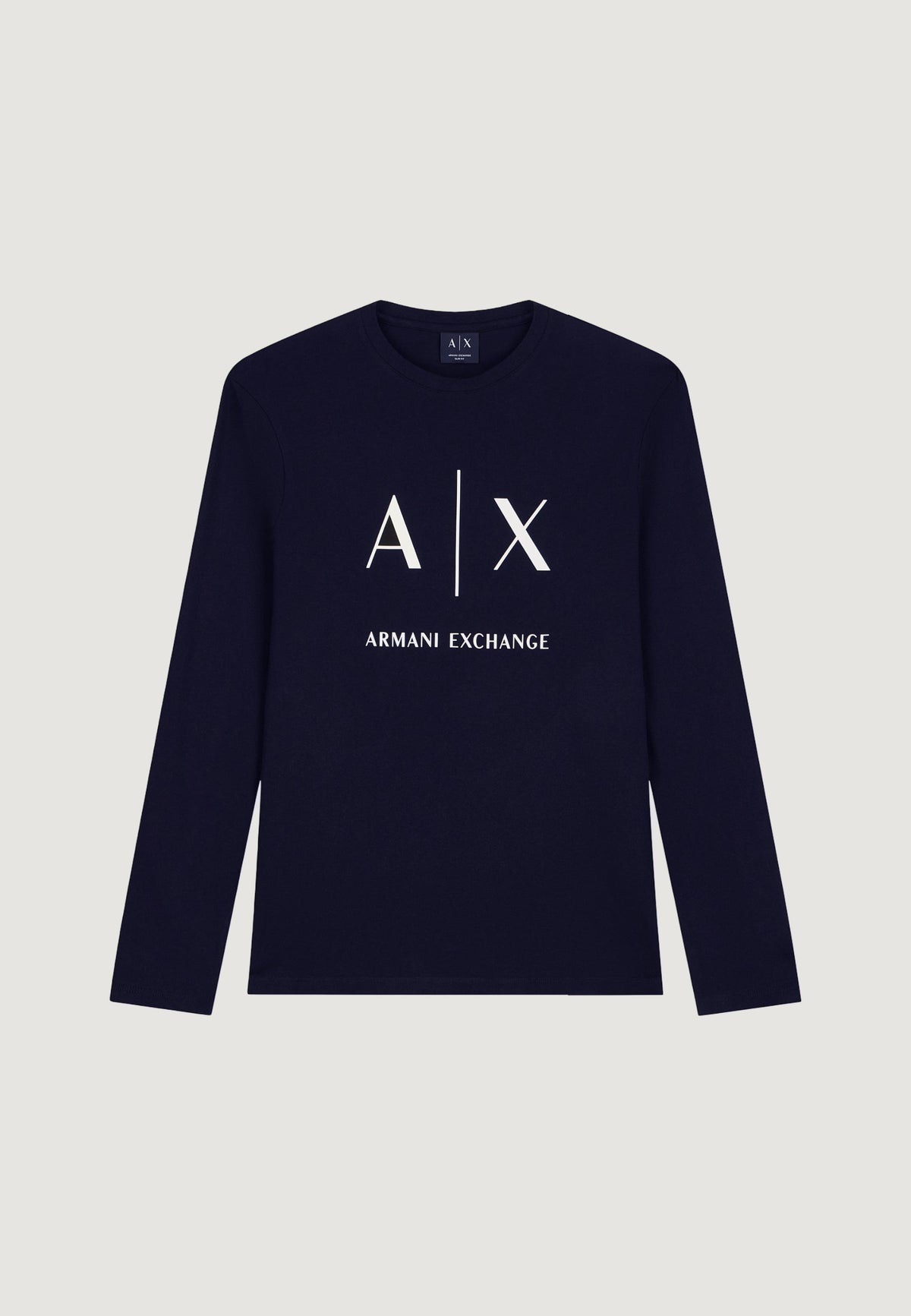 Armani Exchange T-shirt met Lange Mouwen Heren – Marineblauw