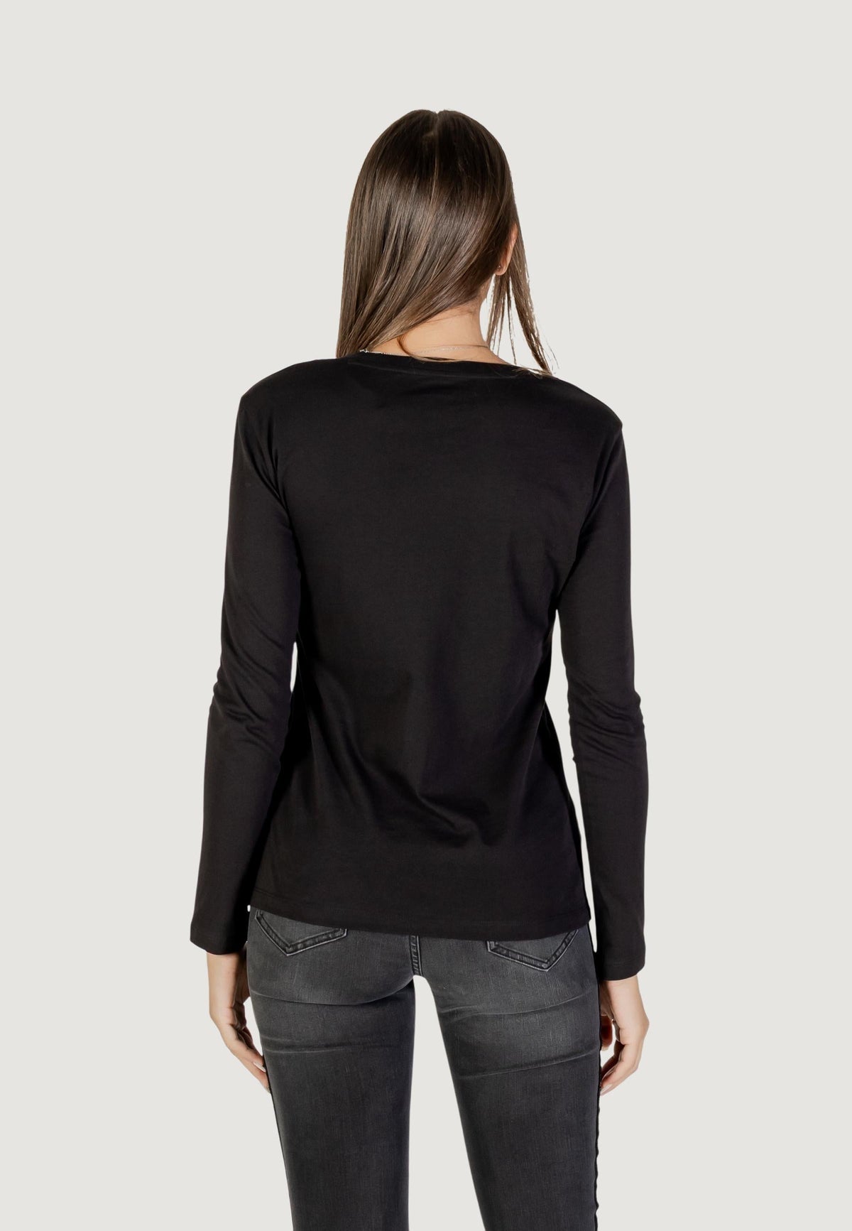 Armani Exchange T-shirt met Lange Mouwen Dames – Zwart