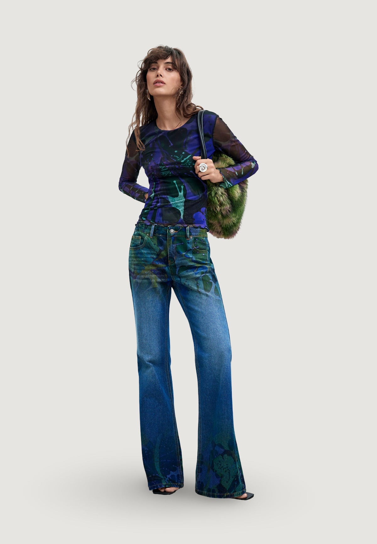 Desigual Dots Leaf Lacroix Longsleeve – Meerkleurig