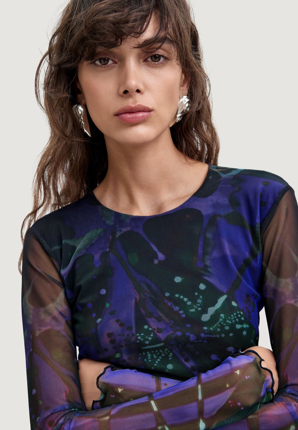Desigual Dots Leaf Lacroix Longsleeve – Meerkleurig