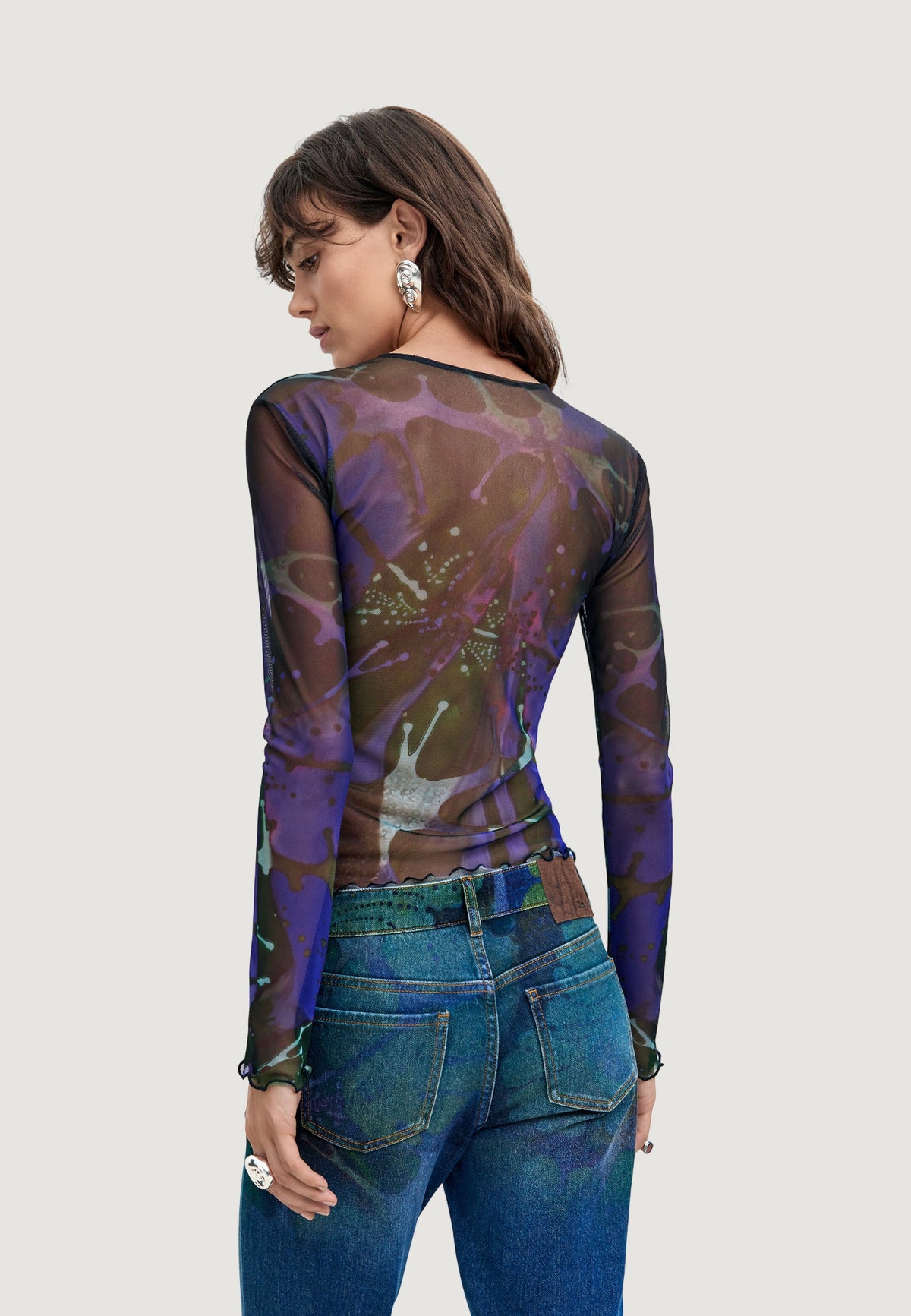Desigual Dots Leaf Lacroix Longsleeve – Meerkleurig