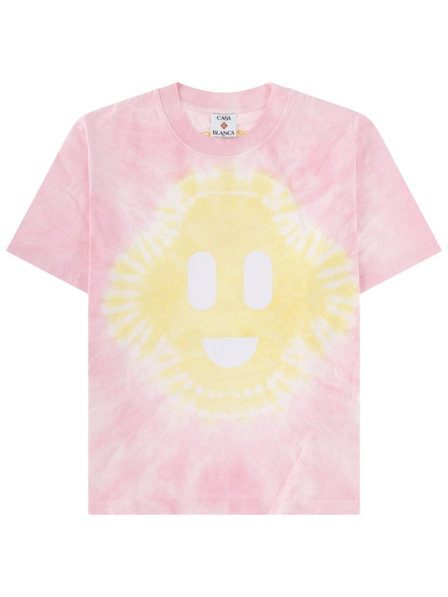 Casablanca T-shirt van biologisch katoen – Roze