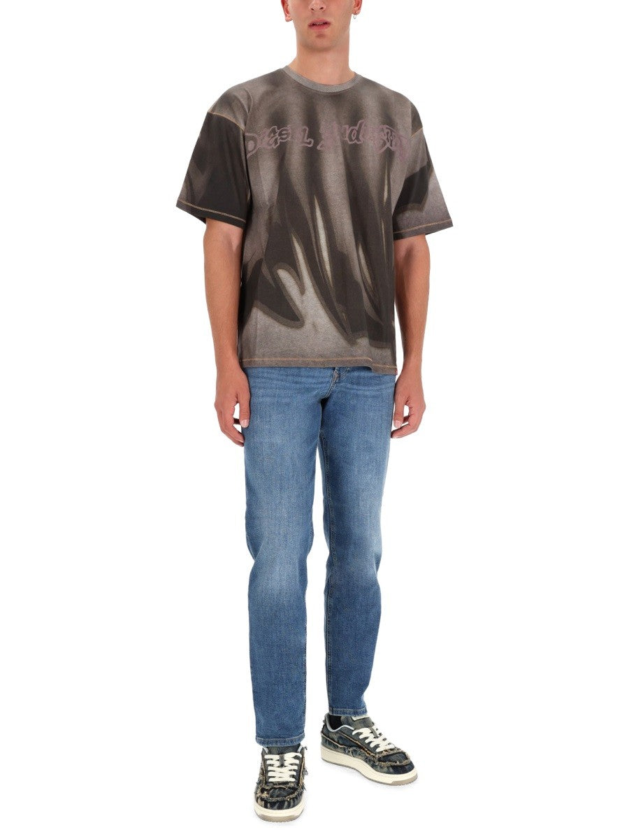 Diesel T-shirt met print – Grijs