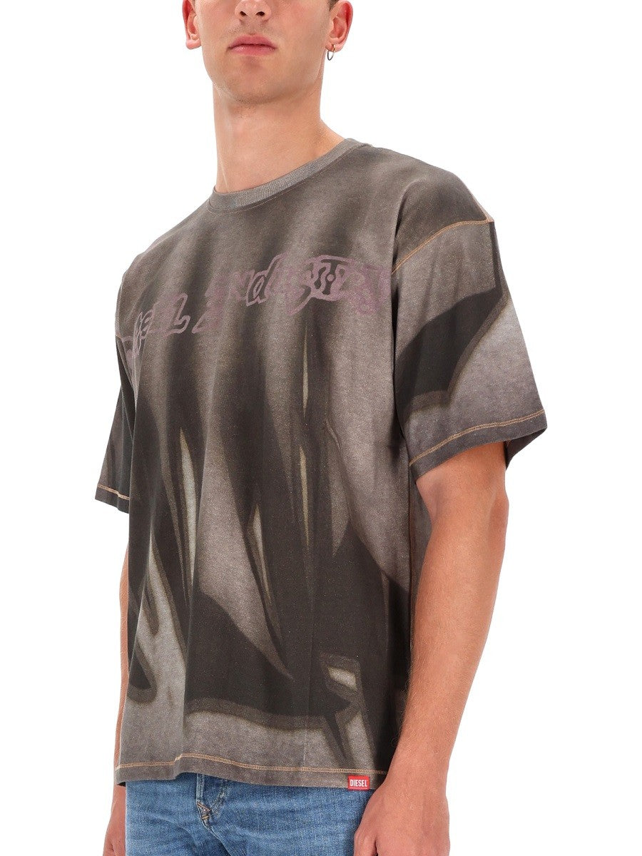 Diesel T-shirt met print – Grijs
