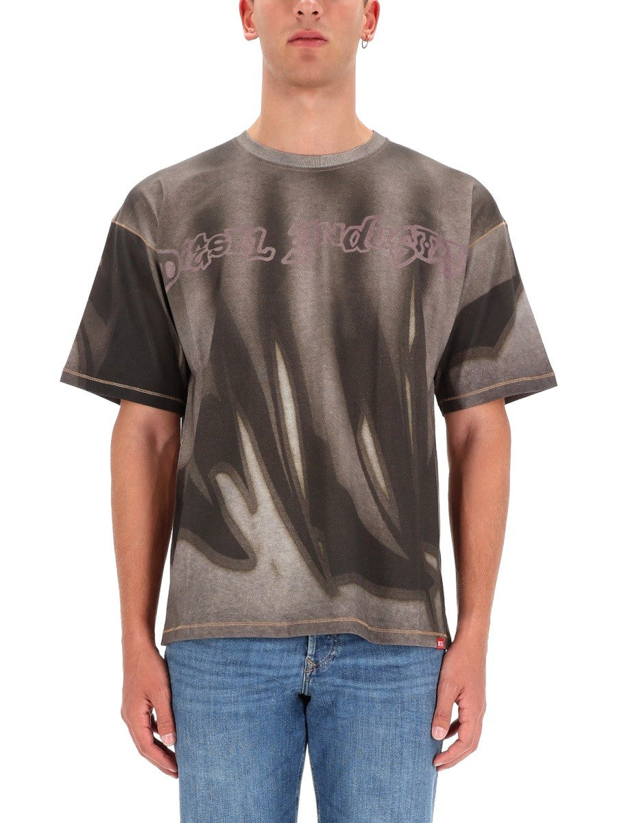 Diesel T-shirt met print – Grijs