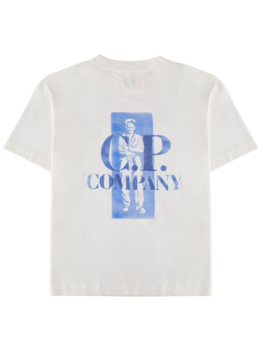 C.P. Company Katoenen T-shirt met print – Wit