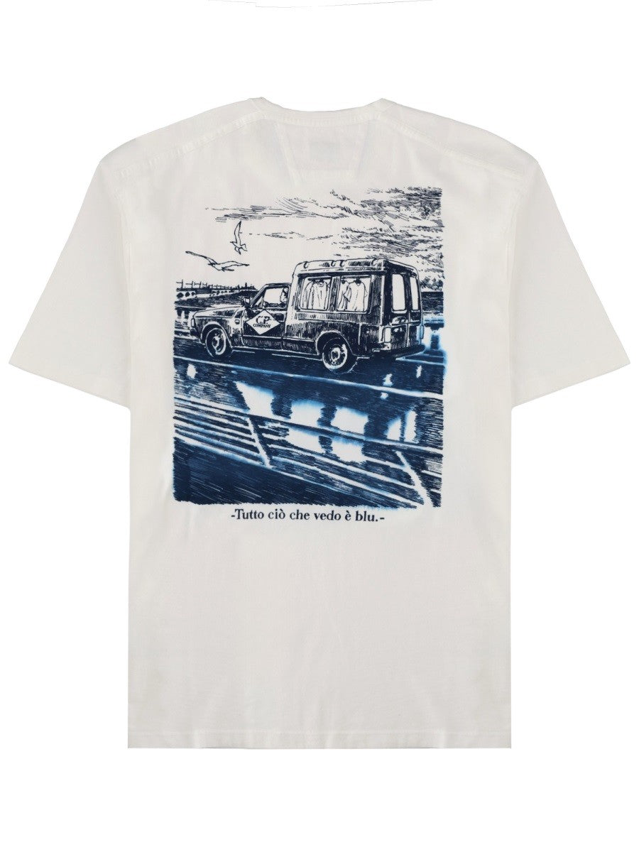 C.P. Company T-shirt met print – Wit