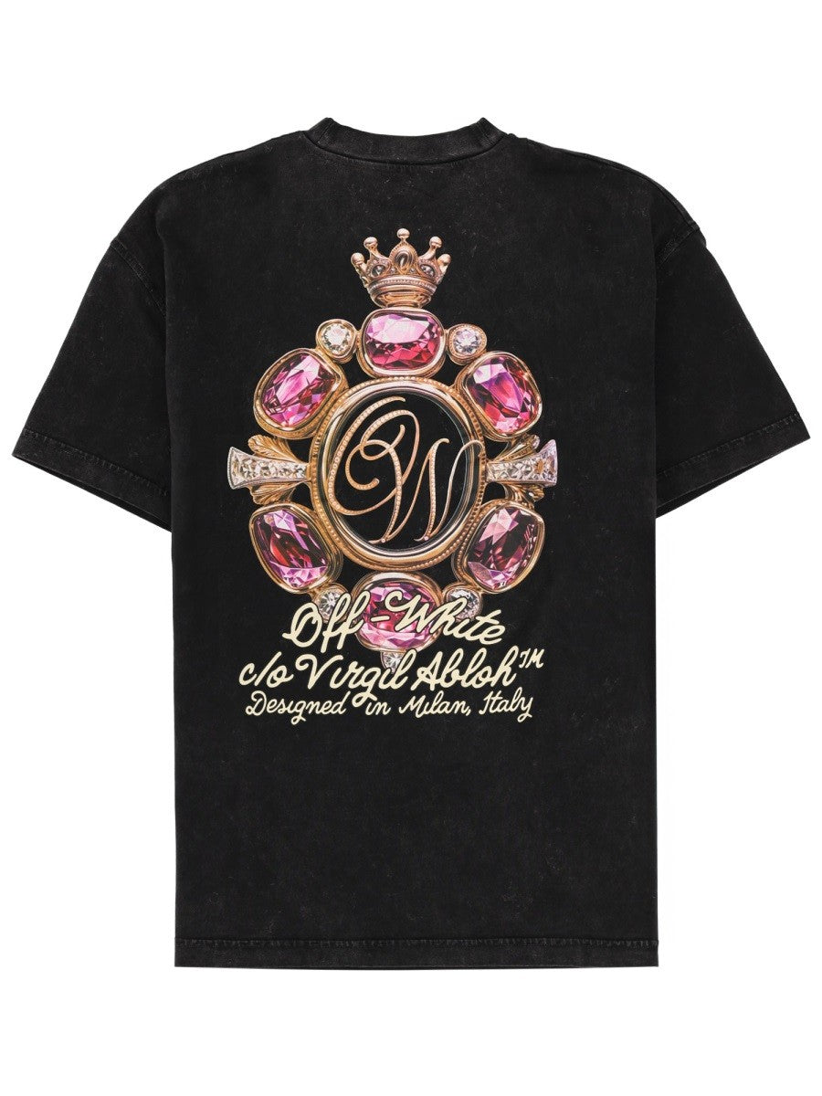 Off-White T-shirt met Logo Dames – Zwart