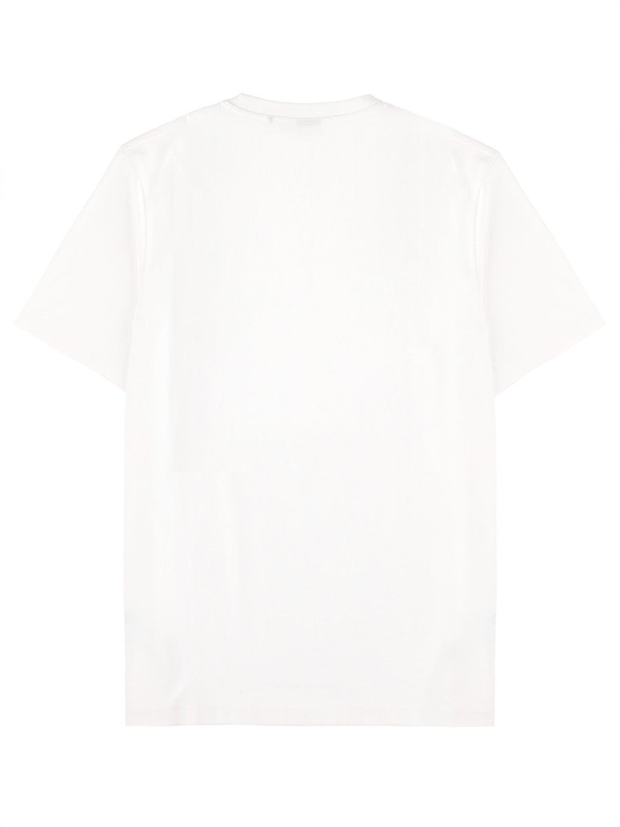 Boss Katoenen T-shirt met logo – Wit