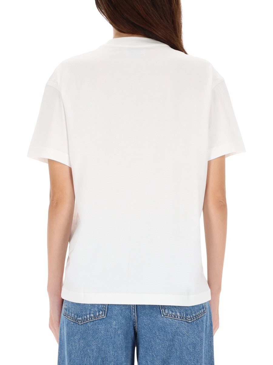 Off-White T-shirt met Logo Dames – Wit