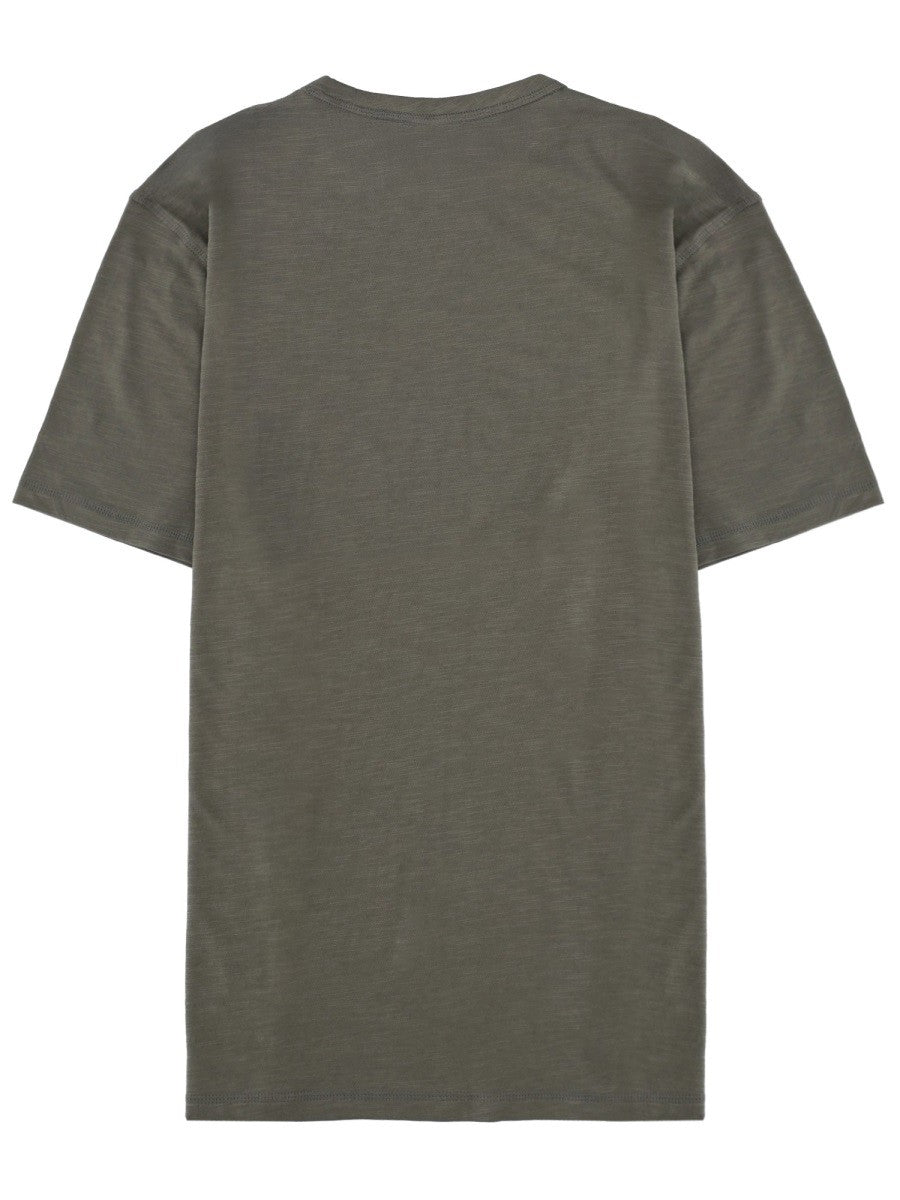Boss Katoenen T-shirt met logo – Olijfgroen