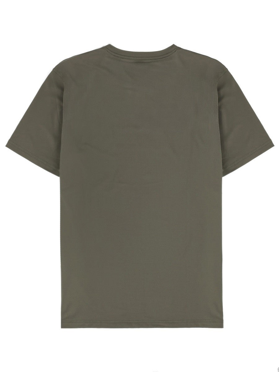 Boss Polyester T-shirt met logo – Olijfgroen
