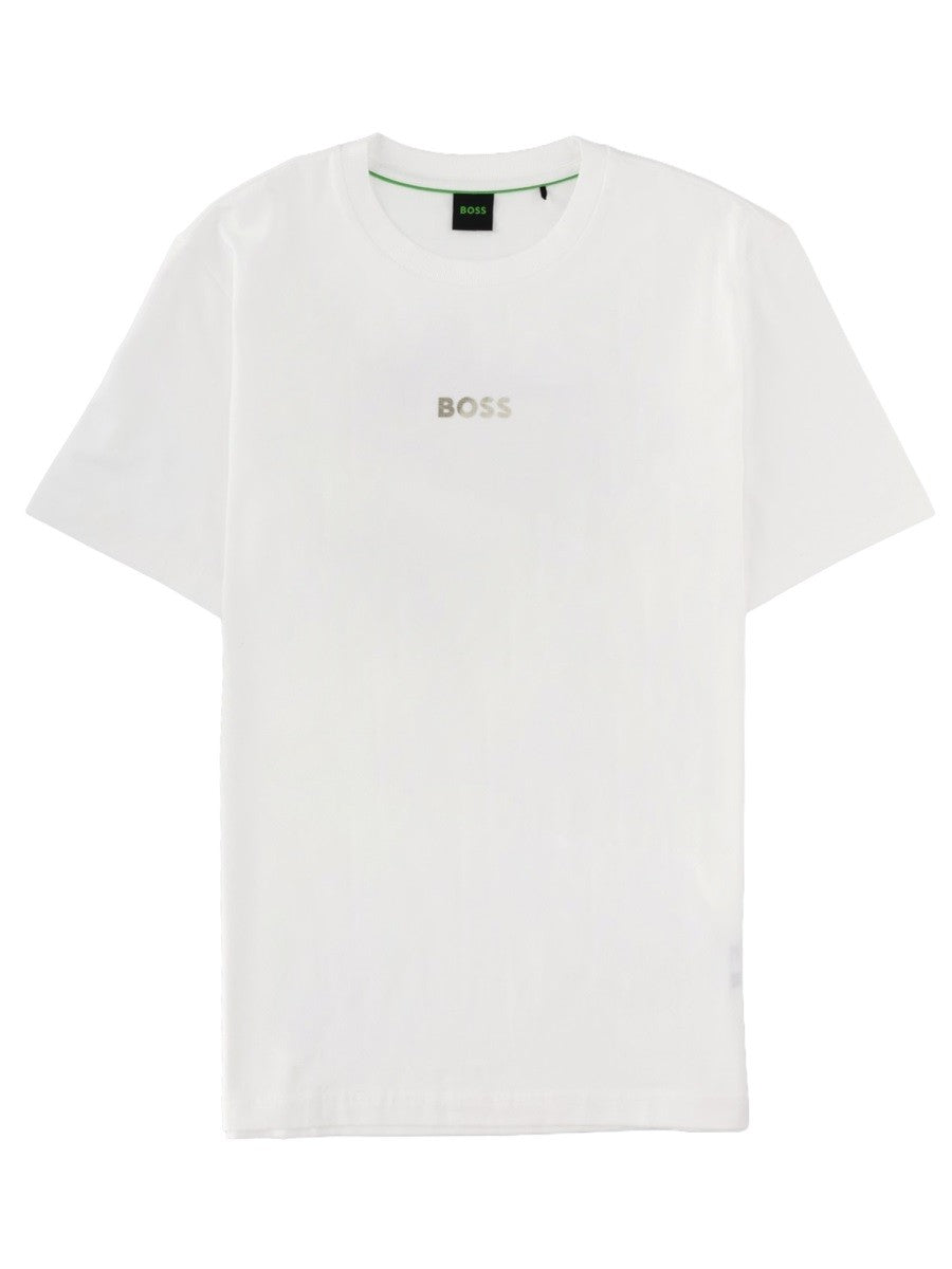 Boss T-shirt met logo – Wit