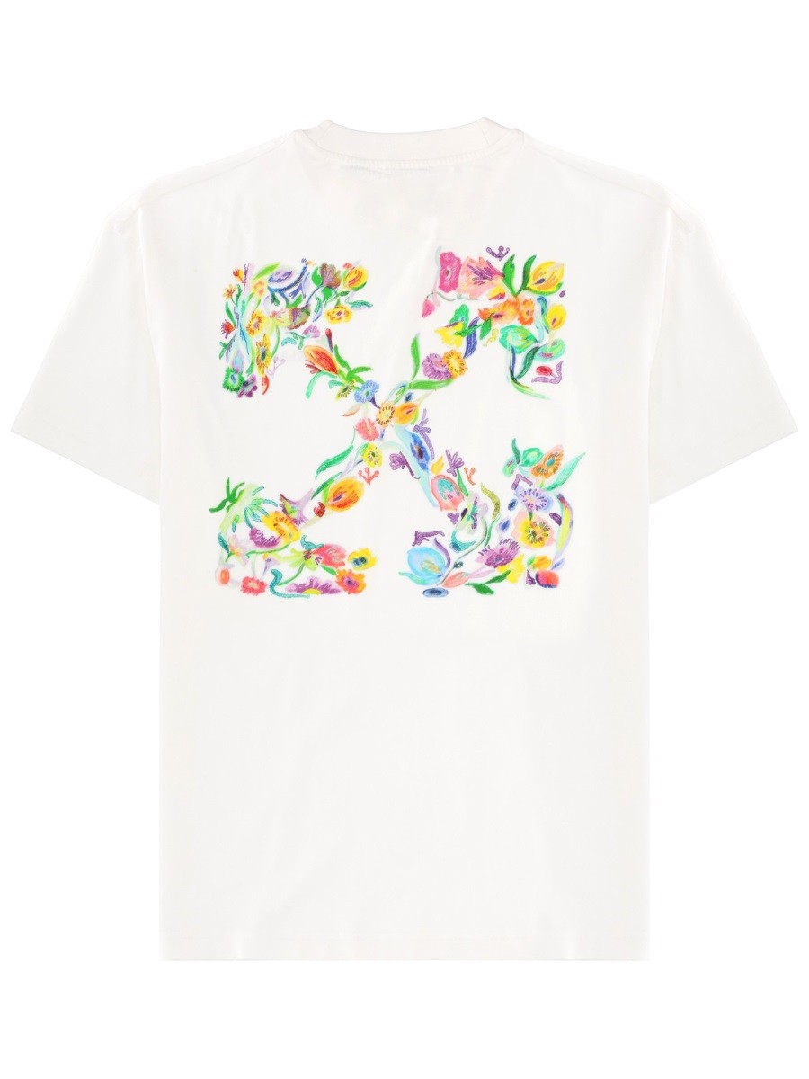 Off-White T-shirt met Logo Dames – Wit