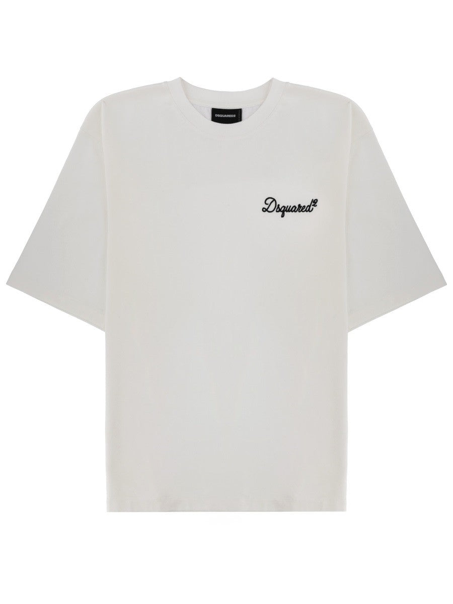 Dsquared2 T-shirt met logo – Wit