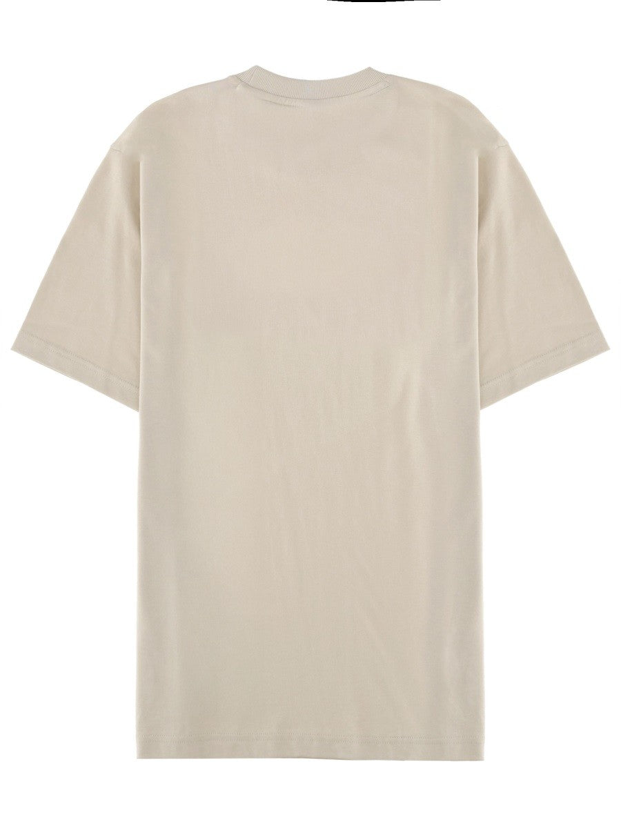 Boss Katoenen T-shirt met logo – Beige