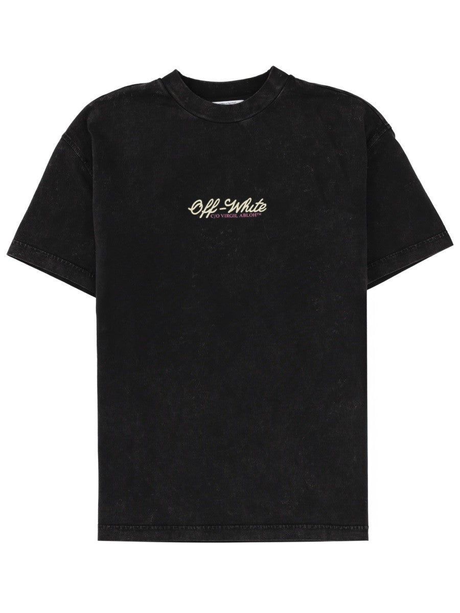 Off-White T-shirt met Logo Dames – Zwart