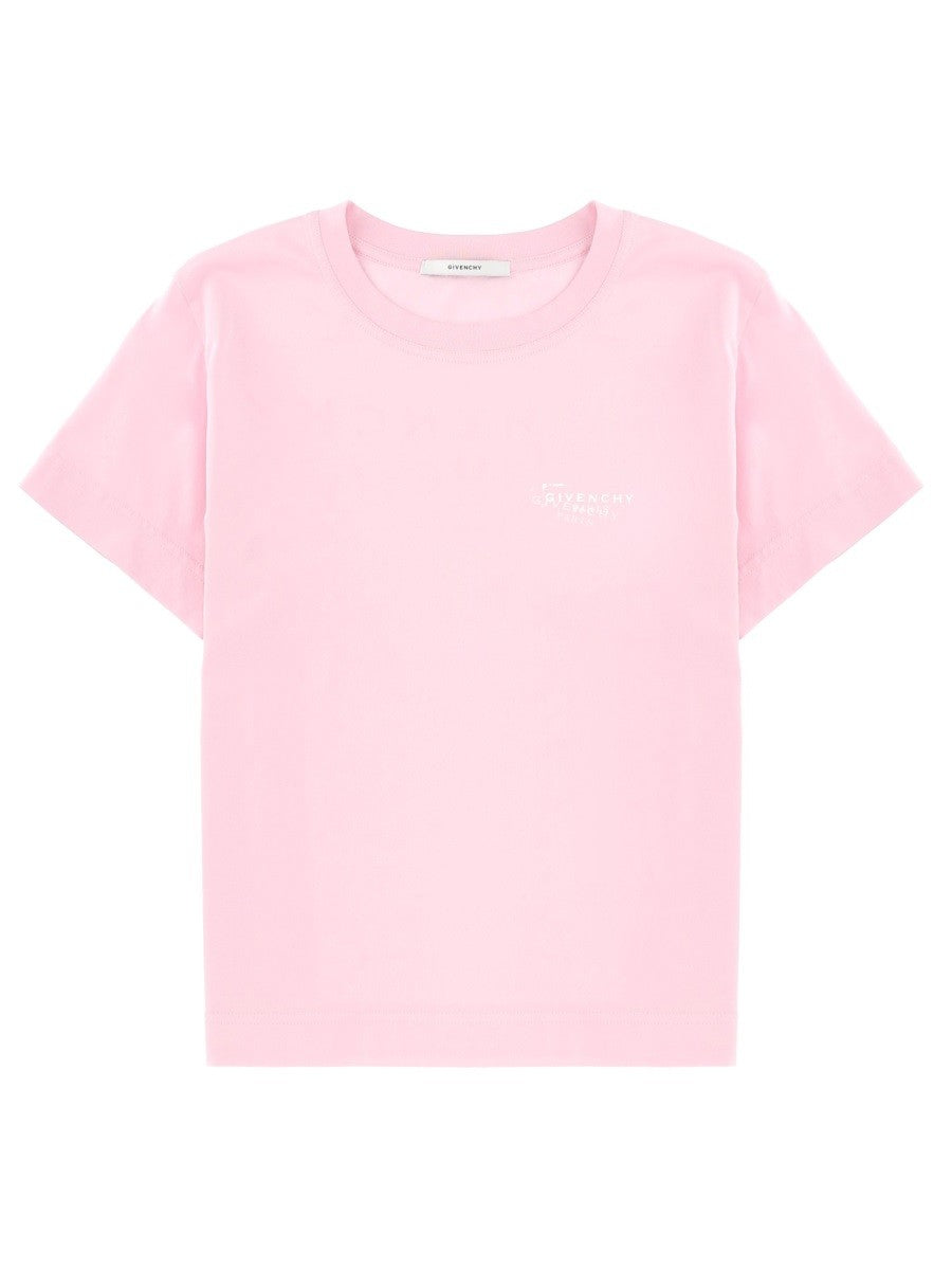 Givenchy Katoenen T-shirt met logo – Roze