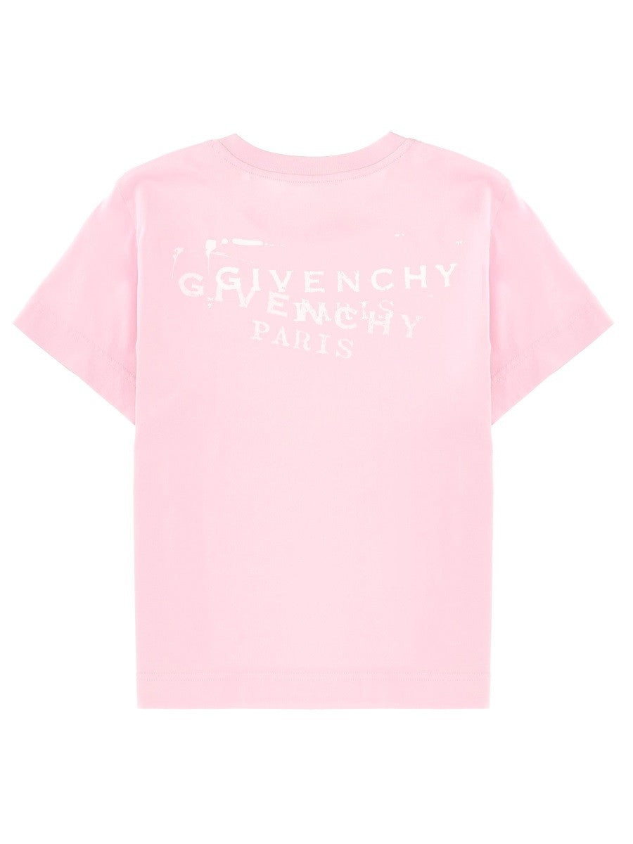 Givenchy Katoenen T-shirt met logo – Roze