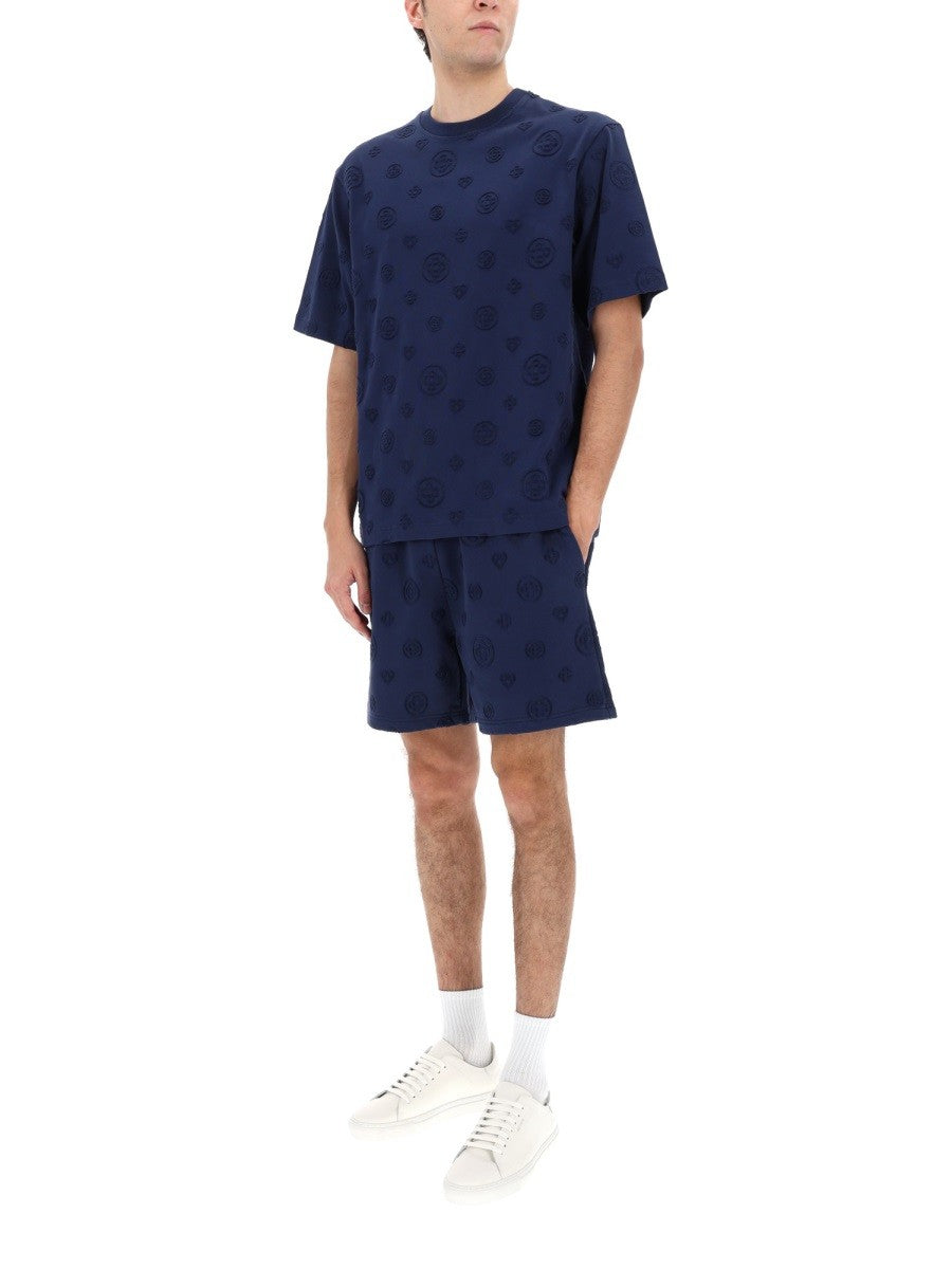Casablanca T-shirt met monogram – Marineblauw