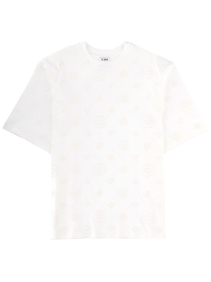 Casablanca T-shirt met monogram – Wit