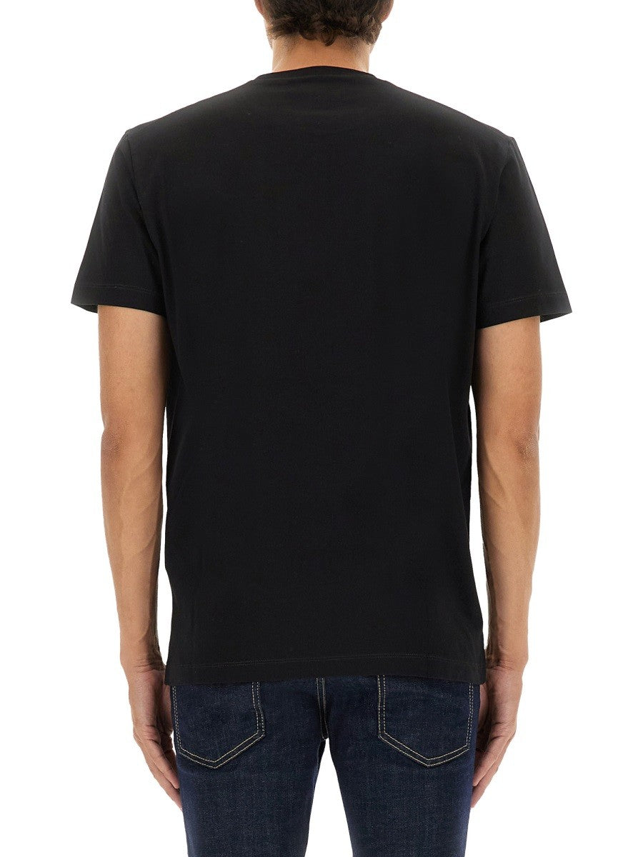 Dsquared2 T-shirt met borstzak en logo – Zwart