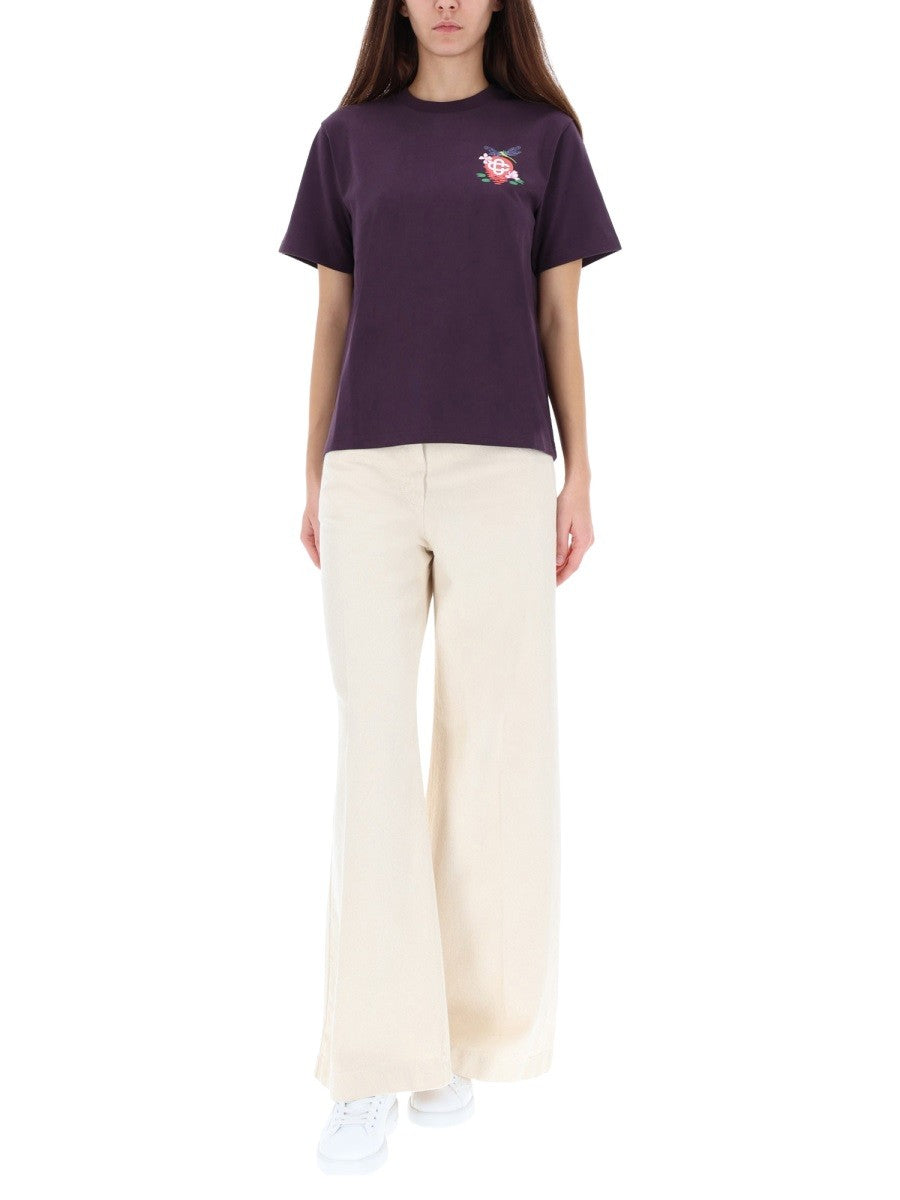 Casablanca T-shirt met print Dames – Paars