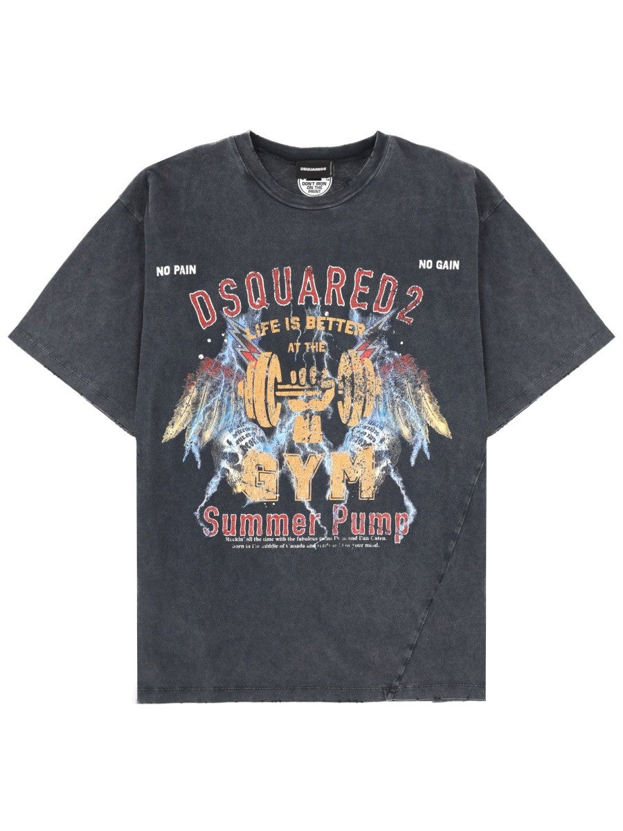 Dsquared2 T-shirt met print – Antraciet