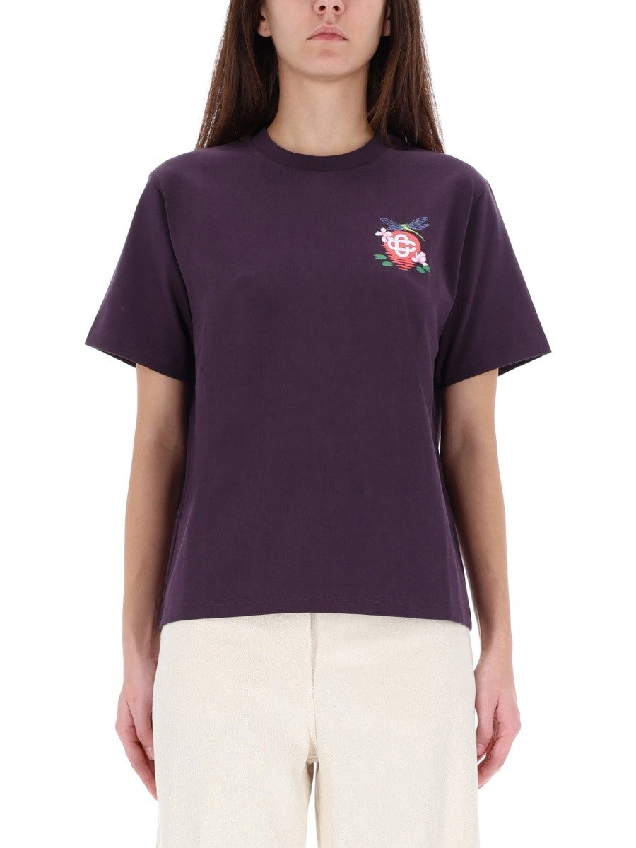 Casablanca T-shirt met print Dames – Paars