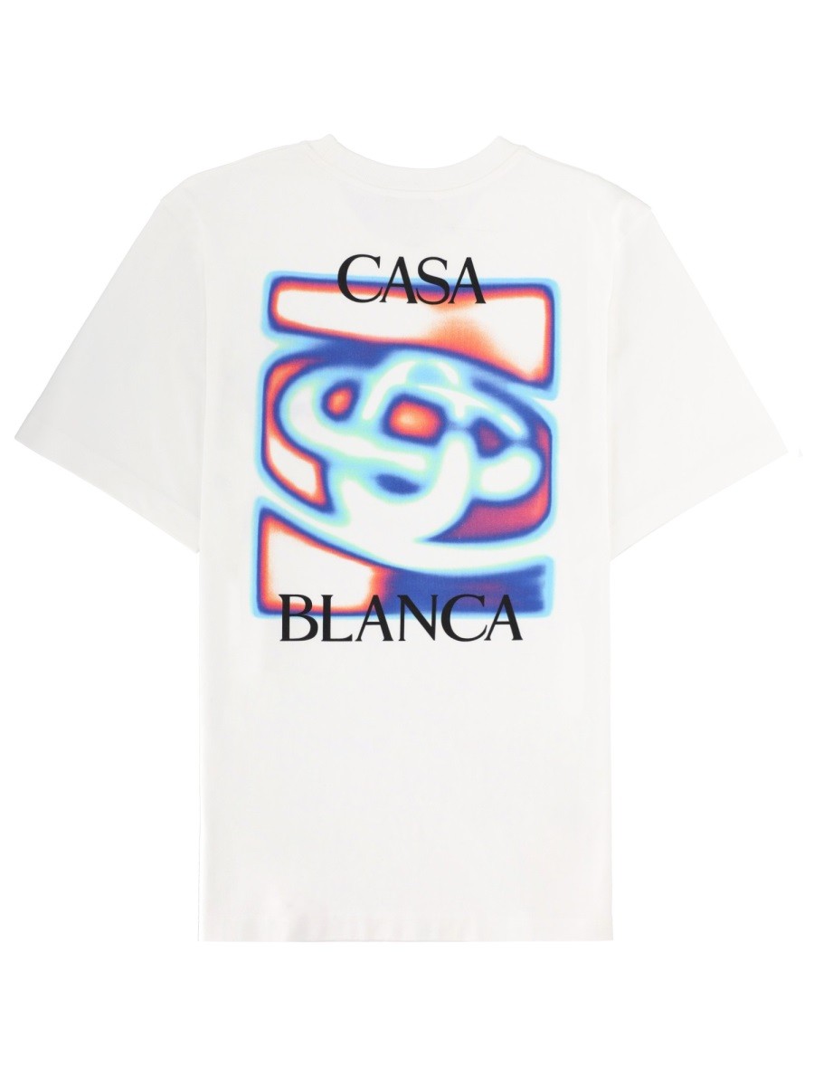 Casablanca T-shirt met print Heren – Wit