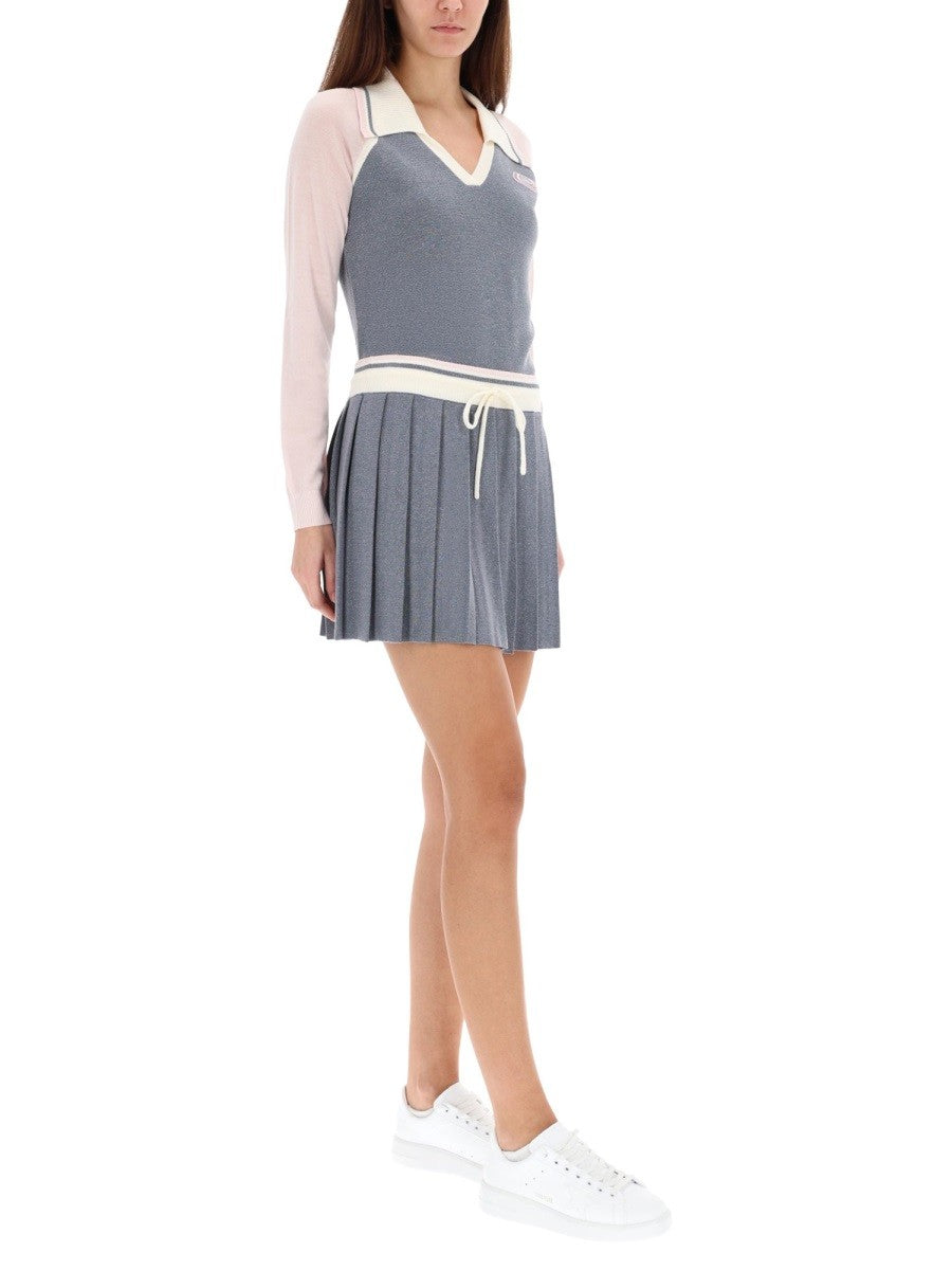 Casablanca Merinowollen Tennisrok – Zilver