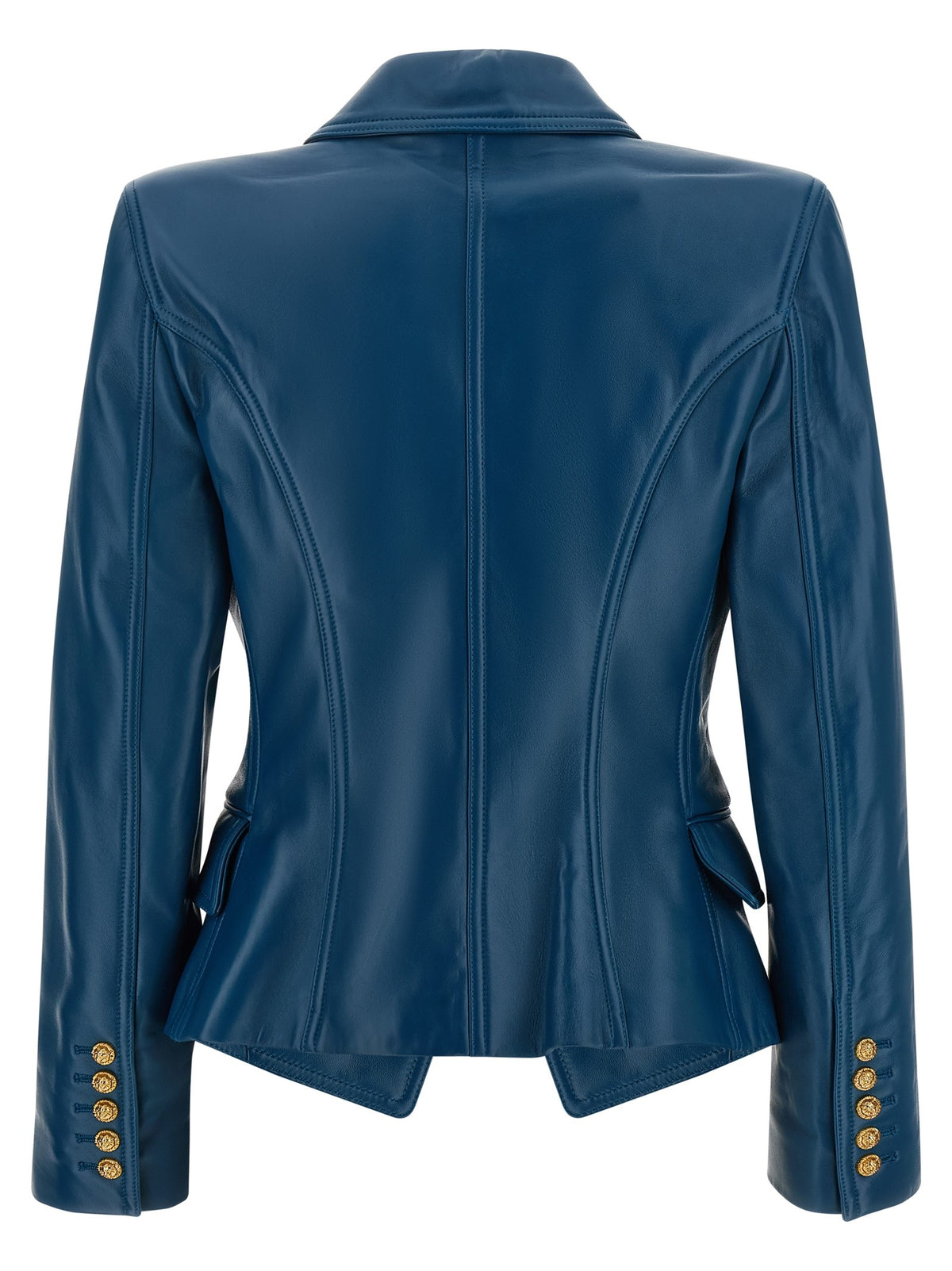 Balmain Lamsleren blazer – Donkerblauw