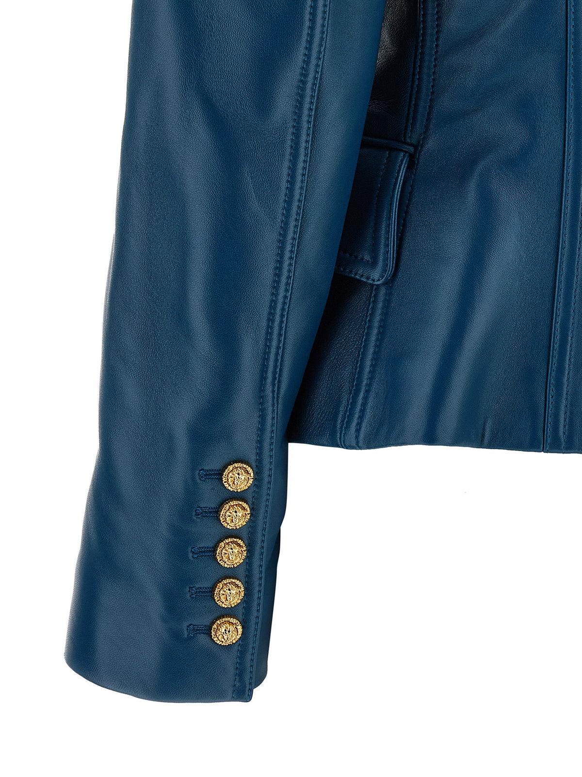 Balmain Lamsleren blazer – Donkerblauw