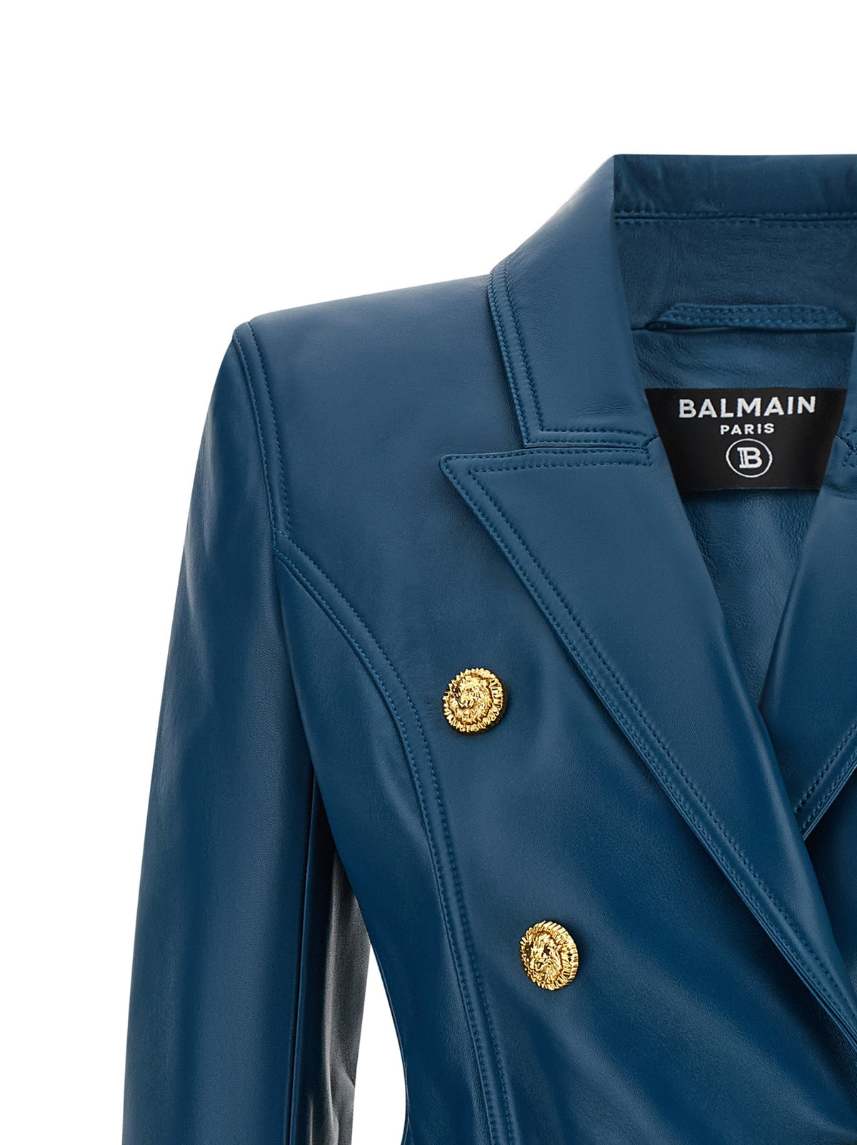 Balmain Lamsleren blazer – Donkerblauw