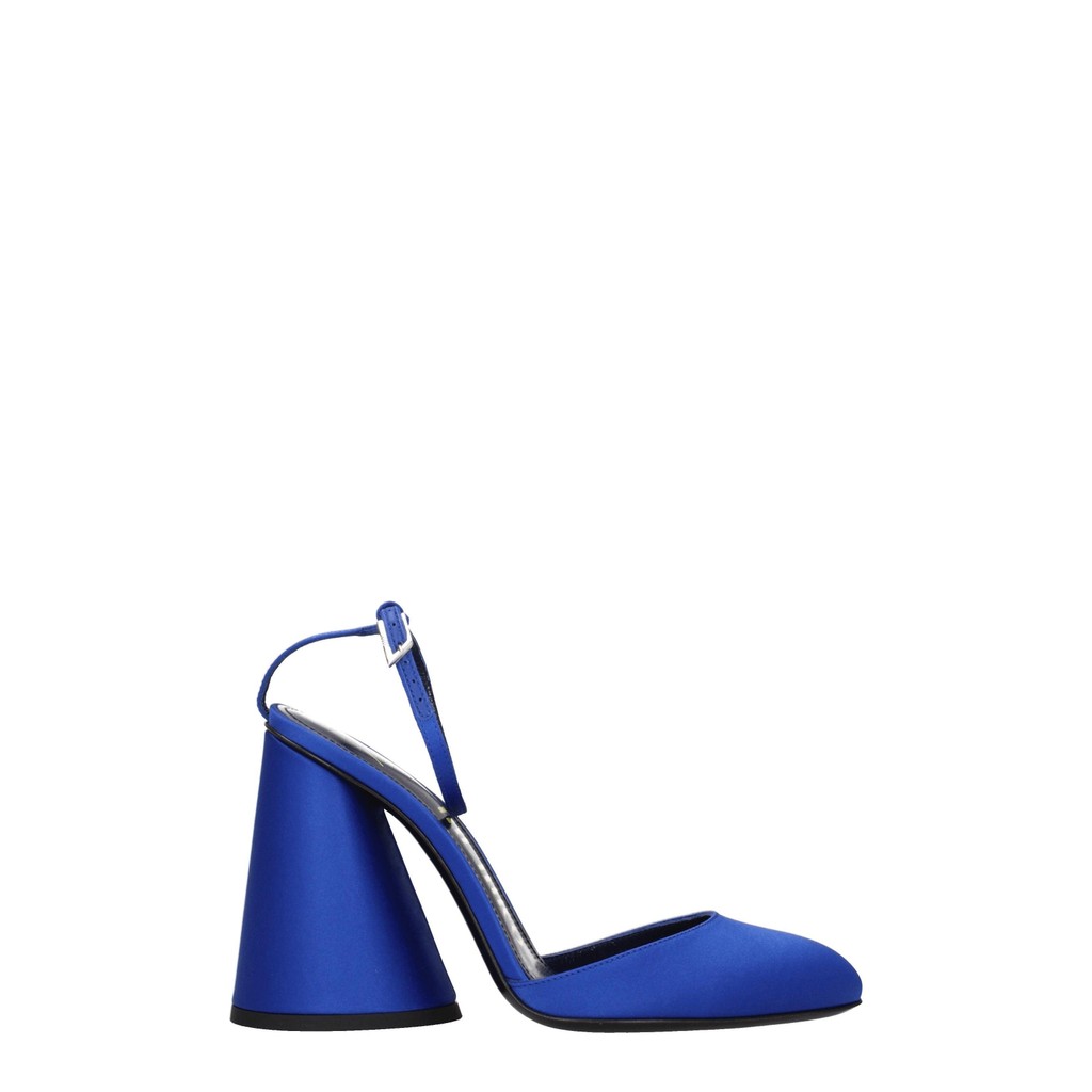 The Attico Pumps van satijn – Kobaltblauw