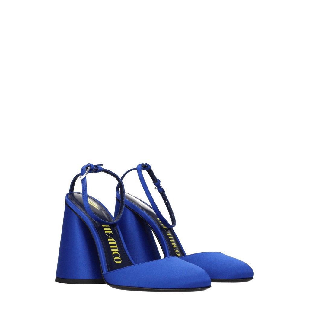 The Attico Pumps van satijn – Kobaltblauw