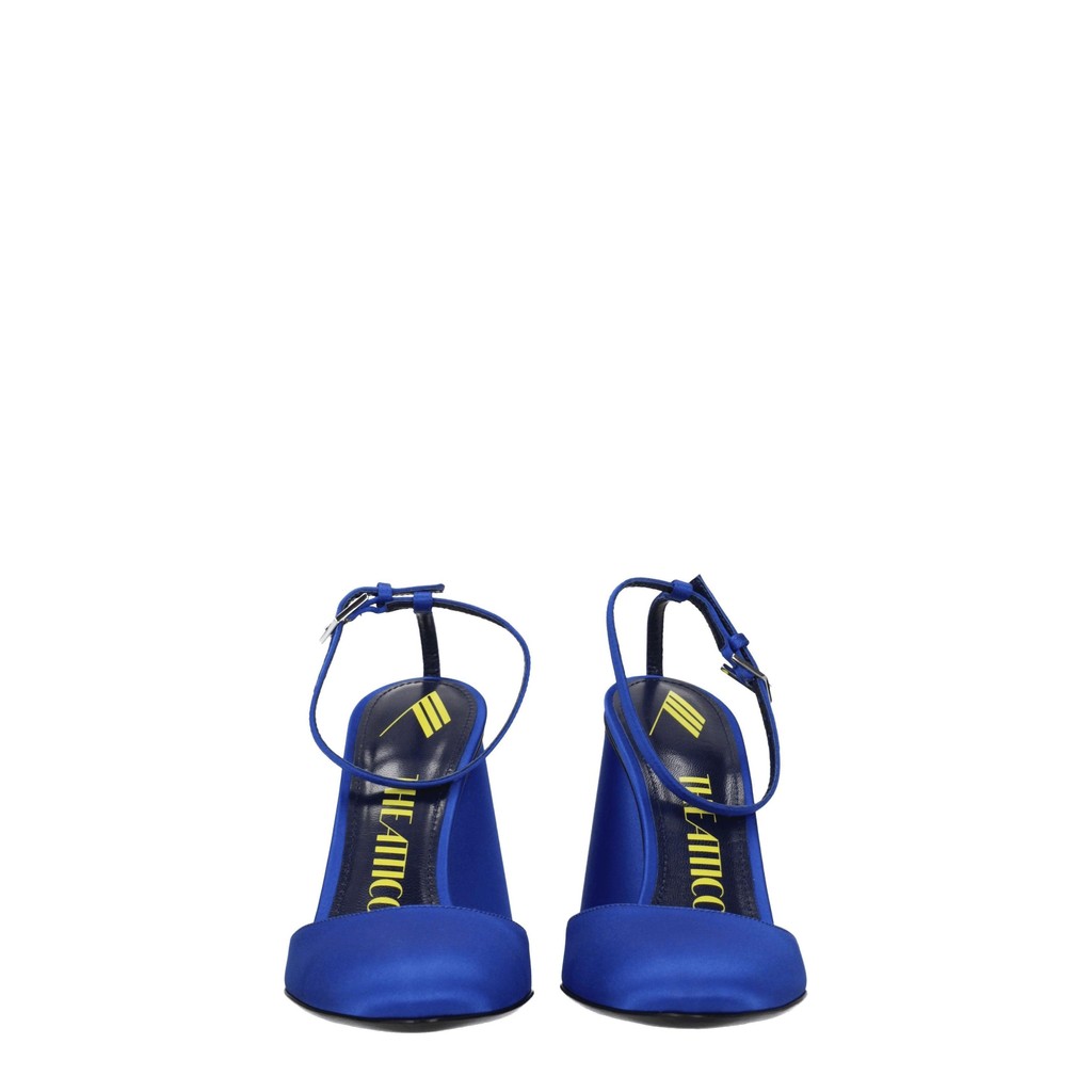 The Attico Pumps van satijn – Kobaltblauw