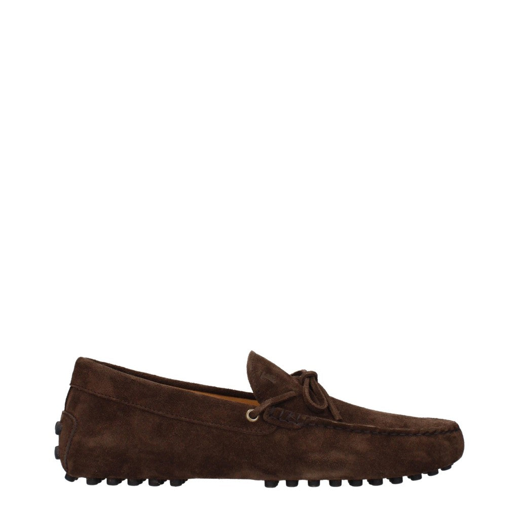 Tod's Gommino Suède mocassins met veters – Bruin