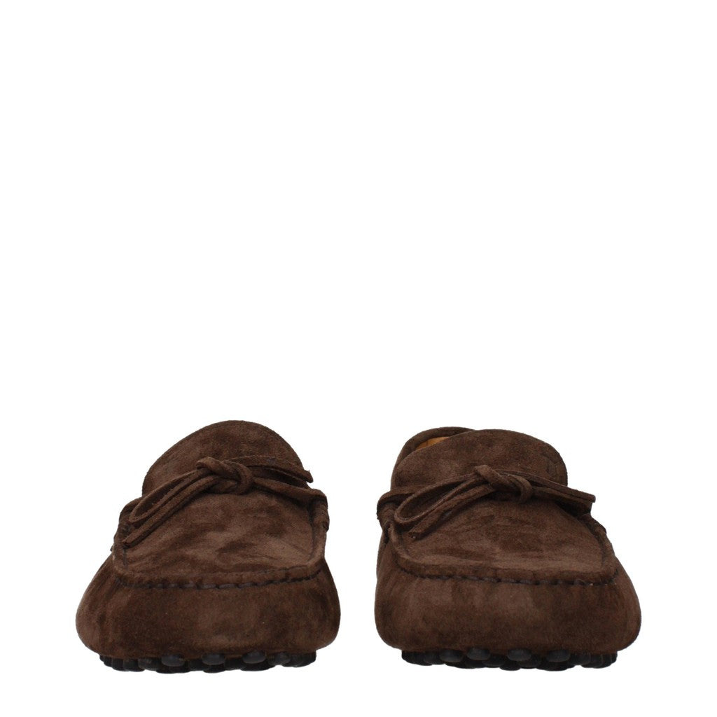 Tod's Gommino Suède mocassins met veters – Bruin