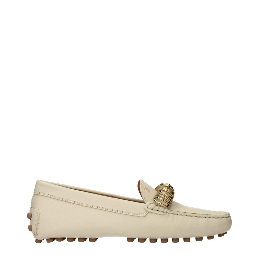Tod's Leren mocassins met ringen – Beige