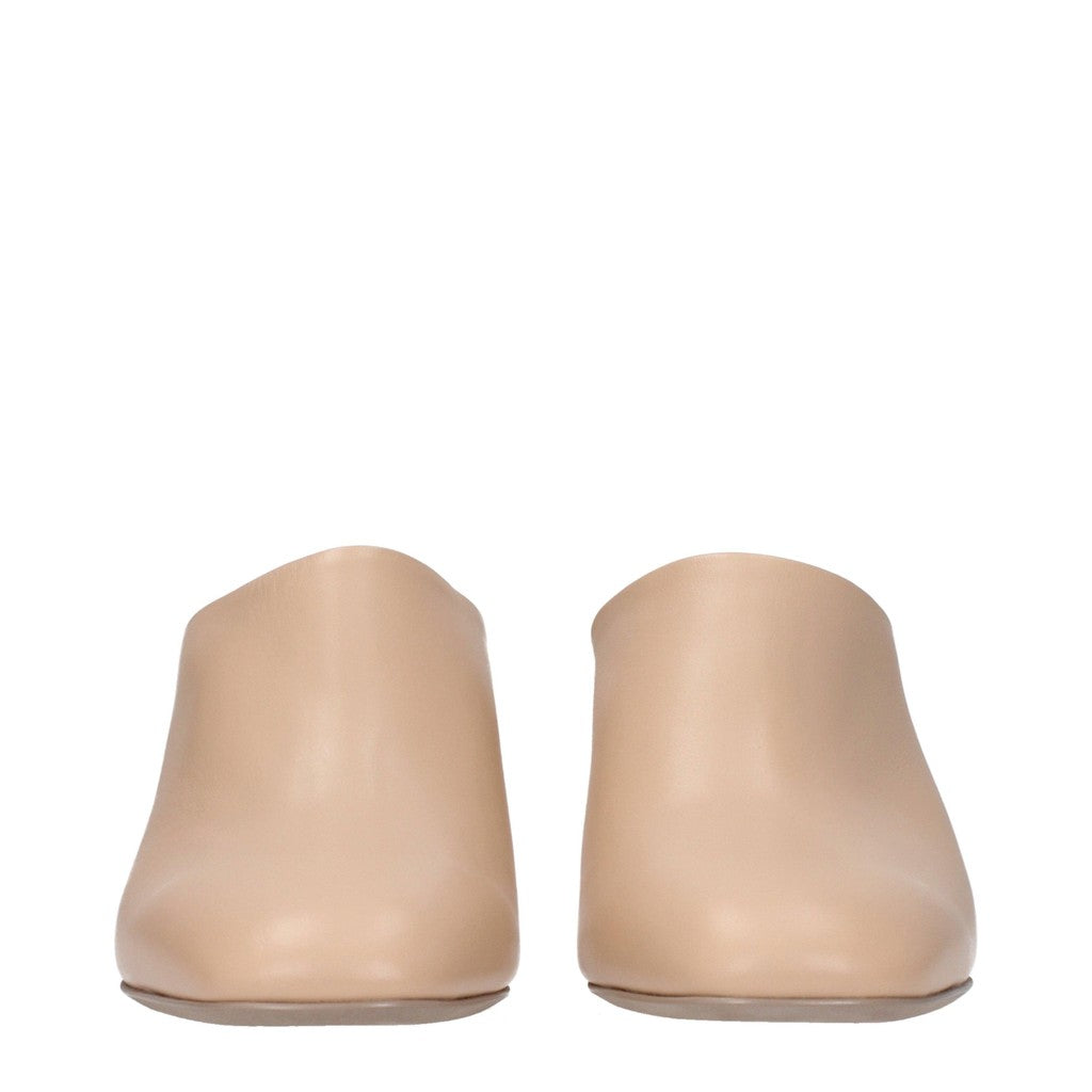 Tod's Leren muiltjes met hak – Beige