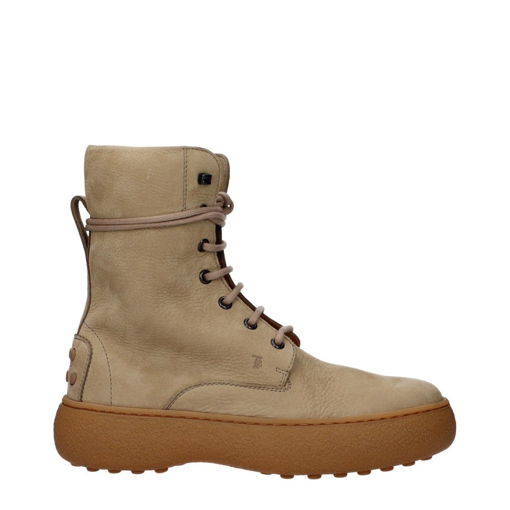 Tod's Suède enkellaarzen met veters – Beige