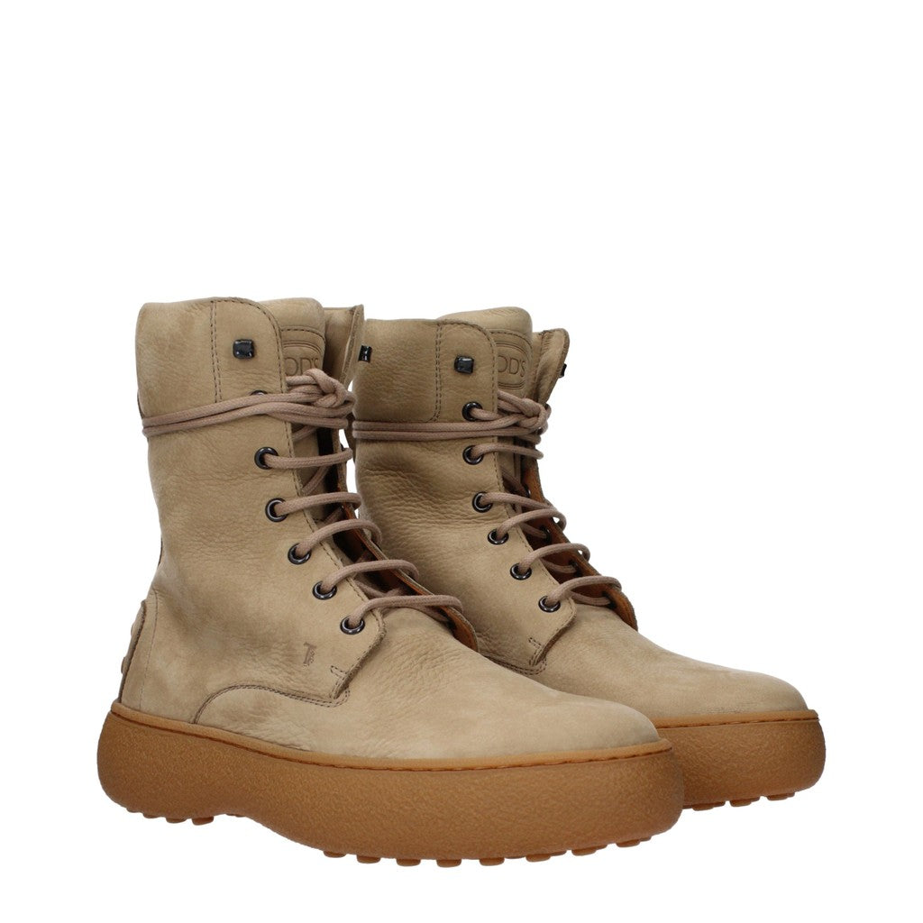 Tod's Suède enkellaarzen met veters – Beige