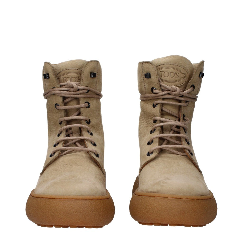 Tod's Suède enkellaarzen met veters – Beige