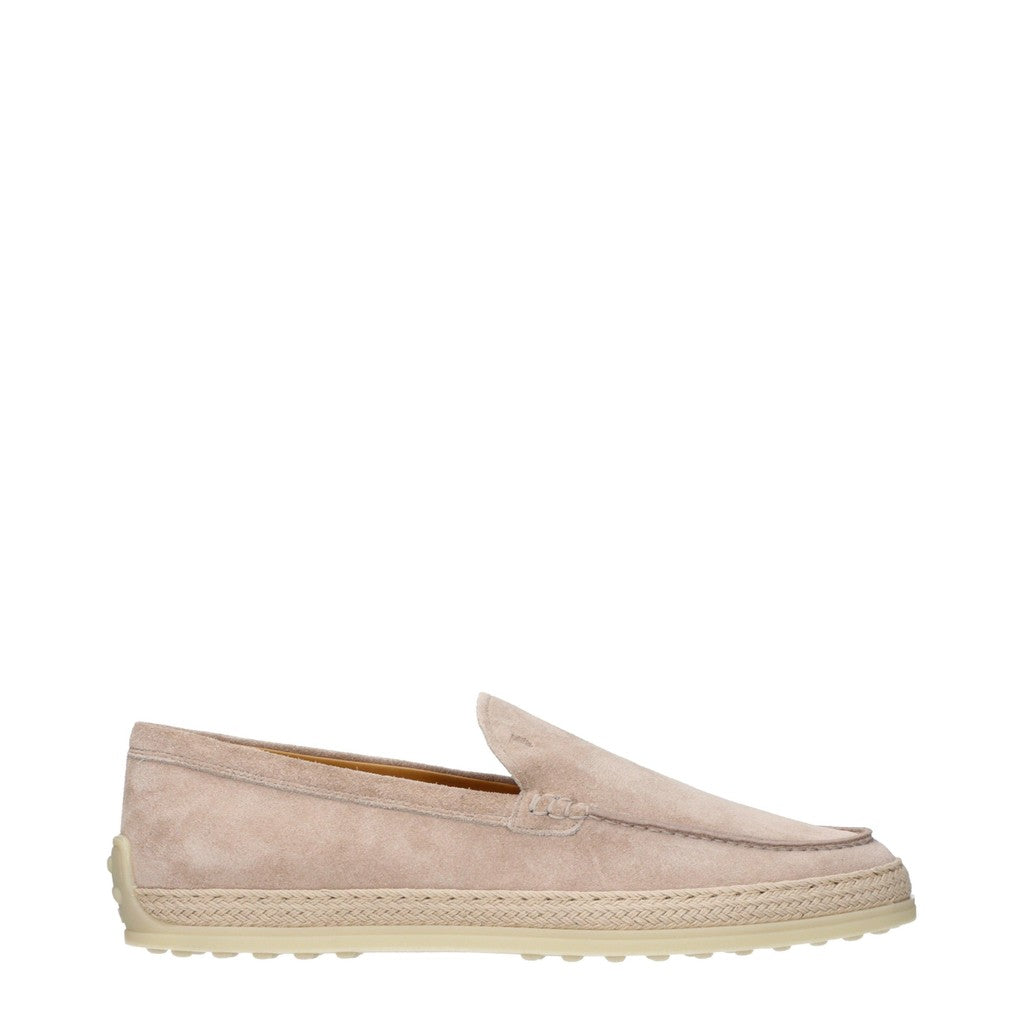 Tod's Suède loafers met raffia detail – Zachtroze