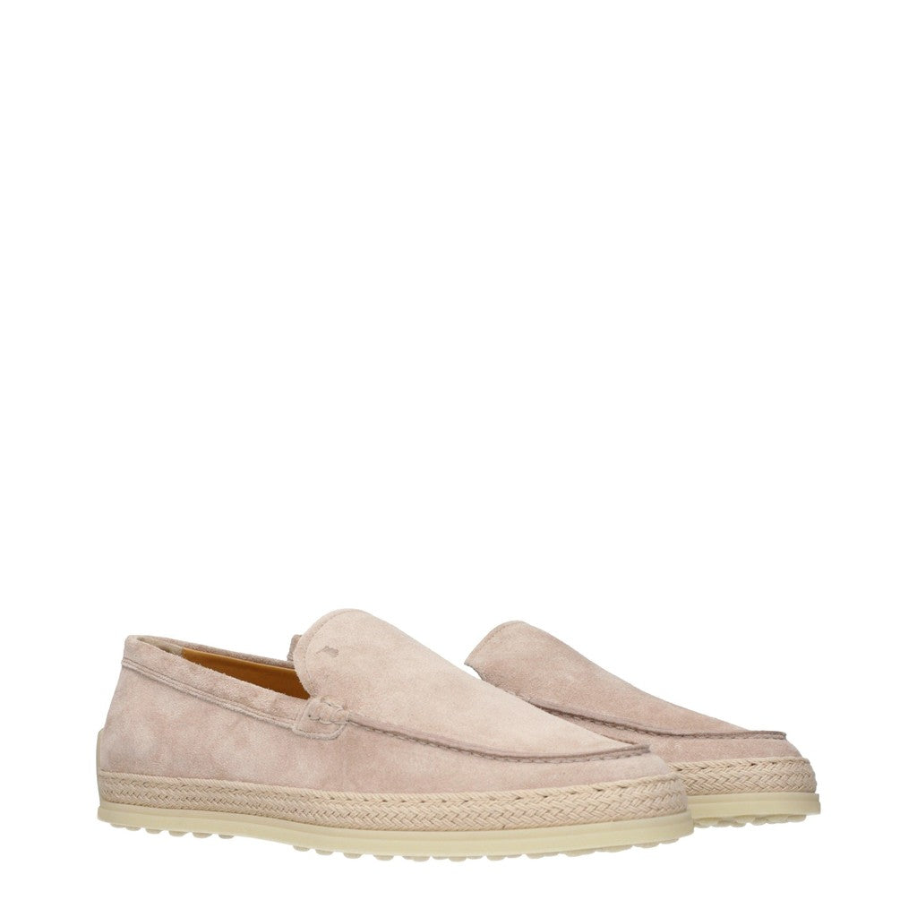 Tod's Suède loafers met raffia detail – Zachtroze