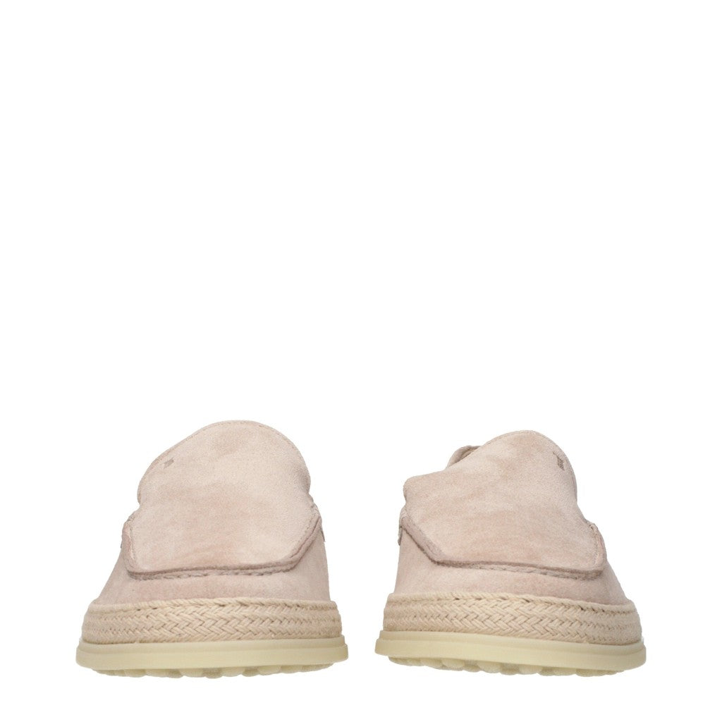 Tod's Suède loafers met raffia detail – Zachtroze