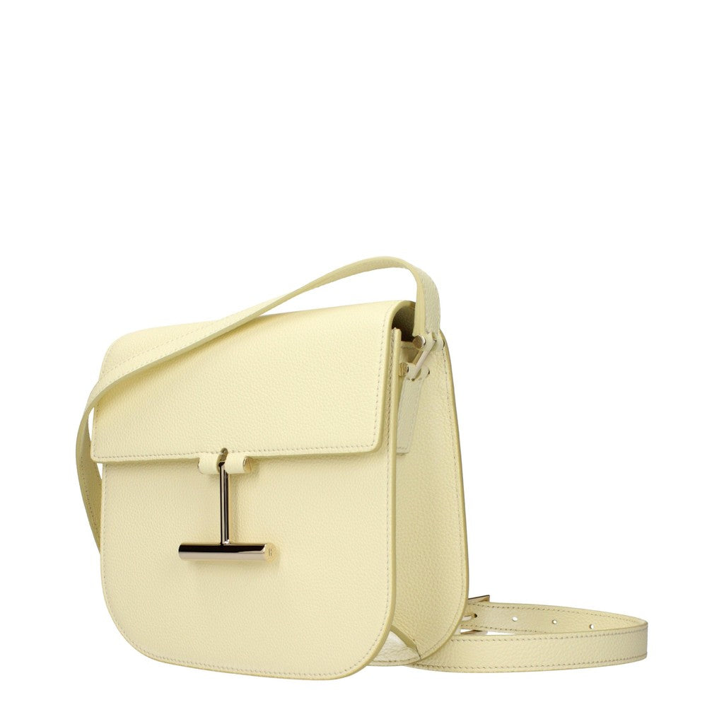 Tom Ford Leren crossbodytas – Geel
